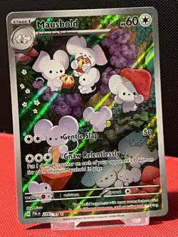 Pokemon TCG Maushold 226/193 Paldea Evolved Full Art Holo Illustration Rare - Image 2