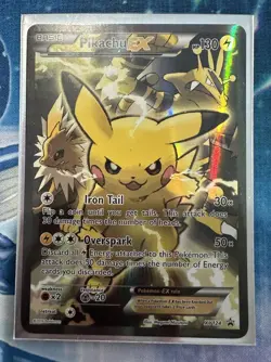 Pokemon Pikachu EX XY124 XY Promo Holo Card 2016 130HP English TCG - Image 1