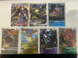 Digimon Card Game Store Participation Full Set Of 7 Alt art Alternate Stamped - Image 1