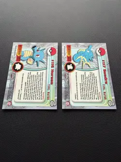 Pokemon Topps Trading Cards Series Horsea & Seadra Holo - Image 2