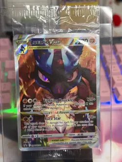 Pokemon TCG Lucario VSTAR SWSH291 Black Star Promo Card Sealed - Image 1
