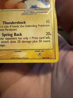 Pikachu Gold Star Holo Rare 104/110 EX Holon Phantoms Pokemon Card - Image 5