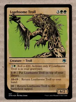 Loathsome Troll Showcase (FOIL) x 1 Uncommon AFR Dungeons & Dragons Magic MTG - Image 1