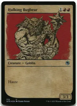 MTG Hulking Bugbear (Showcase) FOIL U Adventures in the Forgotten Realms 319 LP - Image 1