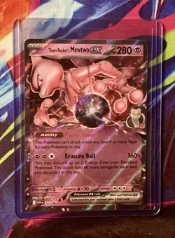 Team Rocket's Mewtwo ex 205 Sv: Scarlet & Violet Promo Cards Holo - Image 1