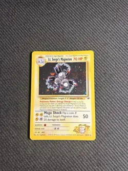 Pokemon TCG Lt. Surge's Magneton 8/132 Gym Heroes Holo LP- - Image 3