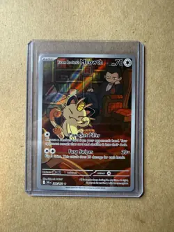 Pokemon TCG: Team Rocket's Meowth 203/182 NM Sv10: Destined Rivals Holo IR - Image 1
