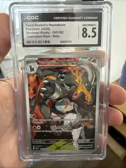 CGC 8.5 Japanese Team Rocket's Houndoom Full Art AR 100/098 Pokemon TCG Art Rare - Image 1