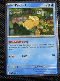 Psyduck 007 Swirl Black Star Promo Mega Evolution Pokemon TCG - NM - Image 1