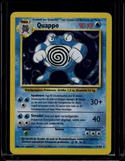 Pokemon TCG Poliwrath Quappo 13/102 German Base Set Holo Rare MP - Image 1