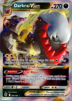 Pokemon TCG Darkrai VSTAR 099/189 Astral Radiance Ultra Rare NM (SKU 1-1) - Image 1