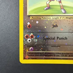 Pokemon TCG Hitmonchan WoTC Best of Game Promo #2 Reverse Holo with SWIRL LP - Image 3