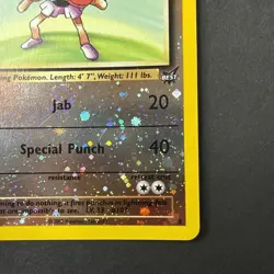 Pokemon TCG Hitmonchan WoTC Best of Game Promo #2 Reverse Holo with SWIRL LP - Image 4