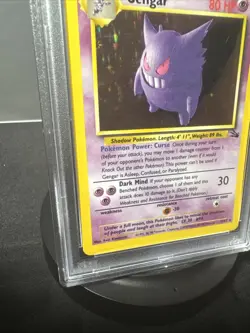 1999 Pokemon TCG PSA EX-MT 6 Gengar Holo Card 5/62 Fossil - Image 4
