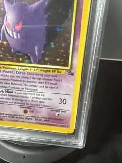 1999 Pokemon TCG PSA EX-MT 6 Gengar Holo Card 5/62 Fossil - Image 5