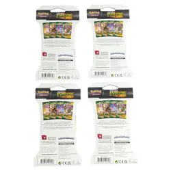 💹Complete Pack Art Set Of (4) Evolving Skies Sleeved Booster Packs Pokemon TCG - Image 3