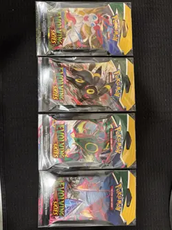Pokemon Evolving Skies Sleeved Booster Packs Complete Art Set Of 4 Packs. - Image 2