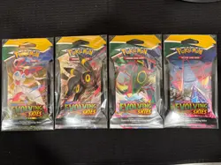 Pokemon Evolving Skies Sleeved Booster Packs Complete Art Set Of 4 Packs. - Image 3