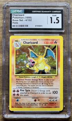 Charizard 1999 / Base Set (4/102) / Holo / Pokemon Card / CGC 1.5 (LOW POP) - Image 1