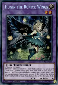 Hugin The Runcik Wings - Prismatic Secret Rare 1st Ed. MP23-EN249 - NM - YuGiOh - Image 1