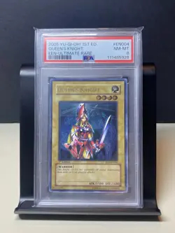 Yu-Gi-Oh! TCG Queen’s Knight EEN-EN004 1st Edition Ultimate Rare PSA 8 - Image 1