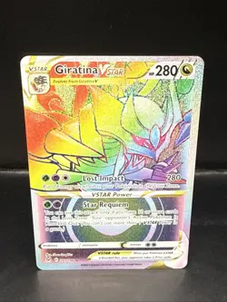 Pokemon TCG Giratina VSTAR Rainbow Rare 201/196 Lost Origin - Image 2