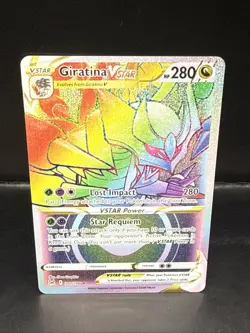 Pokemon TCG Giratina VSTAR Rainbow Rare 201/196 Lost Origin - Image 3