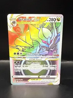 Pokemon TCG Giratina VSTAR Rainbow Rare 201/196 Lost Origin NM/M - Image 1