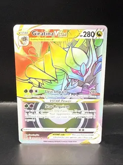 Pokemon TCG Giratina VSTAR Rainbow Rare 201/196 Lost Origin NM/M - Image 2