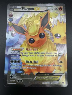 Flareon EX (Full Art) RC28-32 Pokemon Generations: Radiant Collection Holo - Image 3