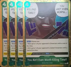 One Piece TCG - 4er Playset - OP06-039 You Ain't Even Worth Killing Time R/EN/NM - Image 1