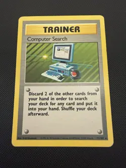 Computer Search 71/102 | Base Set | Rare Trainer Pokemon Card | MP - Image 1