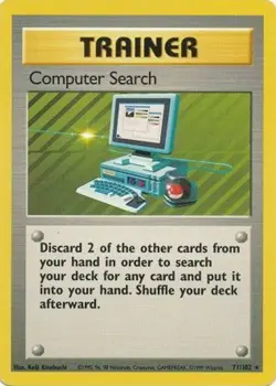 COMPUTER SEARCH 71/102 Trainer Rare Base Set Unlimited WOTC 1999 - Pokemon Card - Image 1