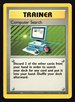 Computer Search 71/102 Base Set Rare Pokemon Card - Image 1
