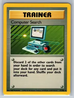 Computer Search 71/102 Base Set Rare Pokemon Card - Image 1