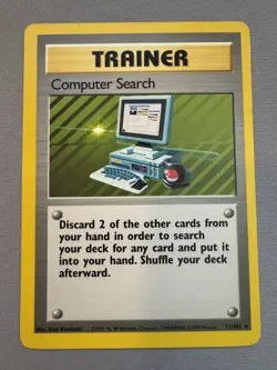 Pokemon TCG Computer Search Base Set 71/102 Regular Unlimited Rare - Image 1