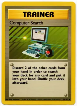 Pokemon - Base Set Computer Search 71/102 LP - Image 1