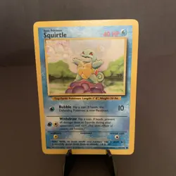 Pokemon TCG: Squirtle 63/102 TCG Unlimited Base Set Common VTG WOTC LP - Image 1