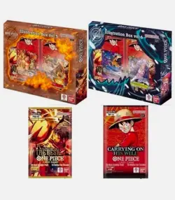 One Piece TCG Illustration Box Vol 5 & 6 Bundle SEALED IB5 IB6 OP13 PRB02 - Image 1