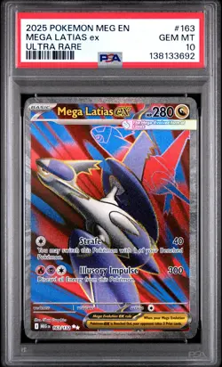 2025 POKEMON MEG EN-MEGA EVOLUTION ULTRA RARE #163 MEGA LATIAS EX PSA 10 - Image 1