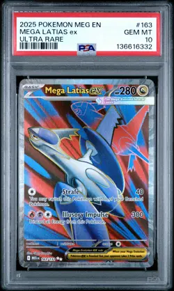 2025 POKEMON MEG EN-MEGA EVOLUTION ULTRA RARE #163 MEGA LATIAS EX PSA 10 - Image 1