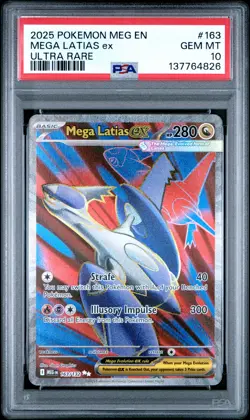 2025 POKEMON MEG EN-MEGA EVOLUTION ULTRA RARE #163 MEGA LATIAS EX PSA 10 - Image 1