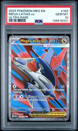 2025 POKEMON MEG EN-MEGA EVOLUTION ULTRA RARE #163 MEGA LATIAS EX PSA 10 - Image 1