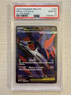 2025 POKEMON MEG EN-MEGA EVOLUTION ULTRA RARE #163 MEGA LATIAS EX PSA 10 - Image 1