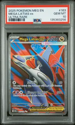 2025 POKEMON MEG EN-MEGA EVOLUTION ULTRA RARE #163 MEGA LATIAS EX PSA 10 - Image 1
