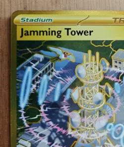Jamming Tower 243/182 - Gold Hyper Rare Destined Rivals Pokemon TCG - NM Card - Image 2