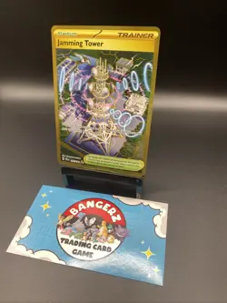 Jamming Tower 243/182 Sv10: Destined Rivals Gold Hyper Rare Pokemon TCG NM - Image 2