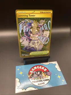 Jamming Tower 243/182 Sv10: Destined Rivals Gold Hyper Rare Pokemon TCG NM - Image 3