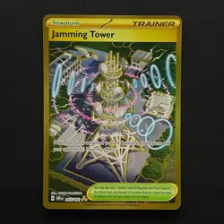 Jamming Tower 243/182 - Gold Hyper Rare Destined Rivals Pokemon TCG NEAR MINT - Image 1