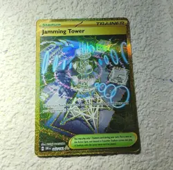 Jamming Tower 243/182 Sv10: Hyper Rare Gold Destined Rivals Pokemon TCG NM/MINT - Image 1